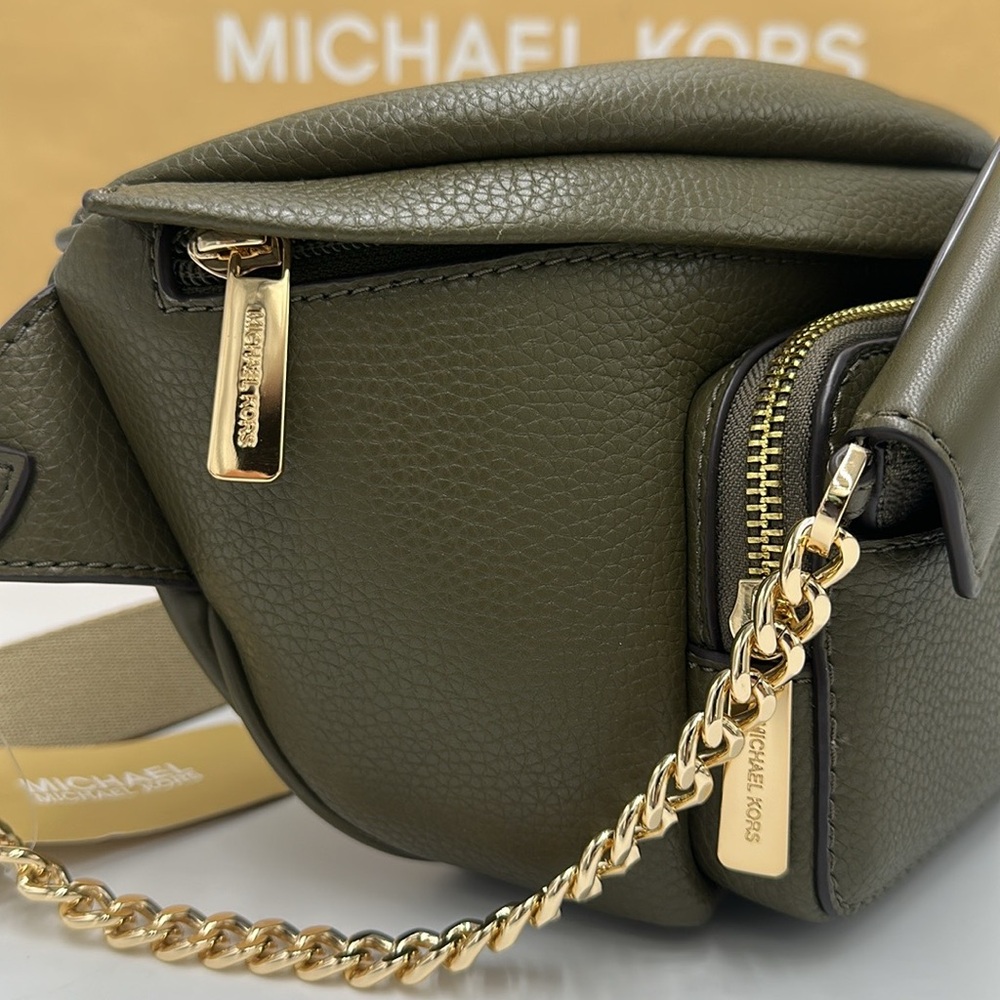 Michael Kors Maisie Large Pebbled Leather 2-in-1 Sling Pack Waist Belt Bag NWT - Picture 2 of 14